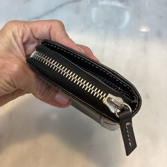 Dooney & Bourke Black Pebbled Leather Bifold Wallet - Picture 7 of 14